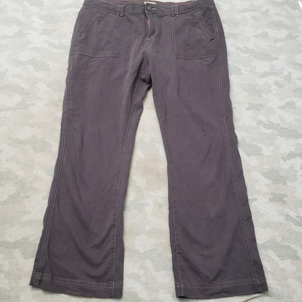 Royal Robbins Straight Leg Outdoor Pants Womens 16 Gray Pockets